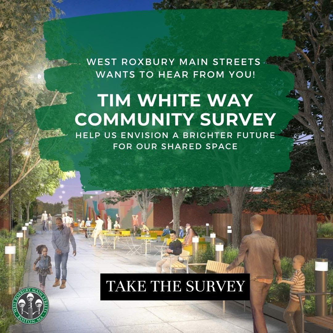 Help <a href="/WRMS/">West Roxbury Main Streets (WRMS)</a> envision a future where the Tim White Way pedestrian walkway gets an upgrade into a shared community hub! Fill out the survey: docs.google.com/forms/d/e/1FAI…