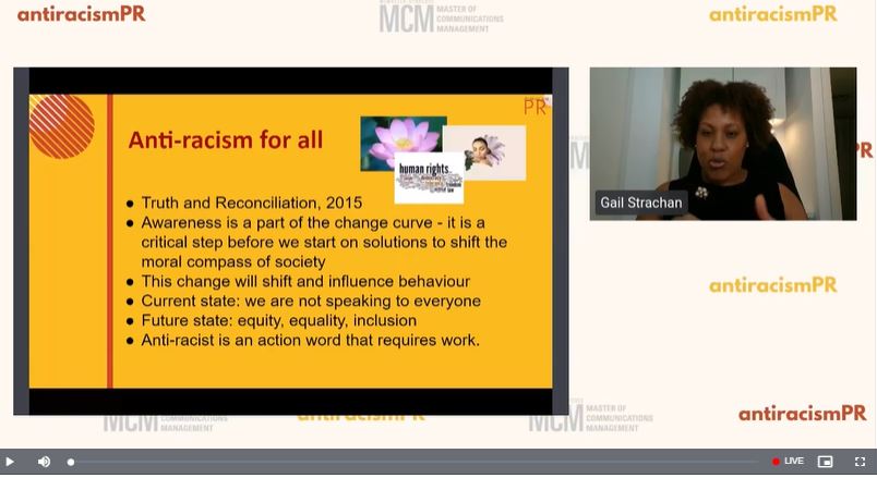 APEXPR's tweet photo. "When you think about change in society, think of the circle. When you're bringing people to the table, make it a roundtable." - @GailStrachan  @antiracismPR 

#ARinPR #antiracismpr #FightRacism https://t.co/sroIpigfWe