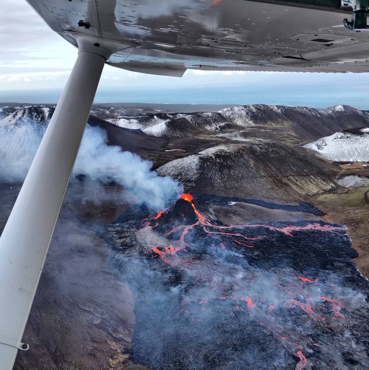 Flew out to check the volcano earlier. It's... really difficult to describe the feeling.