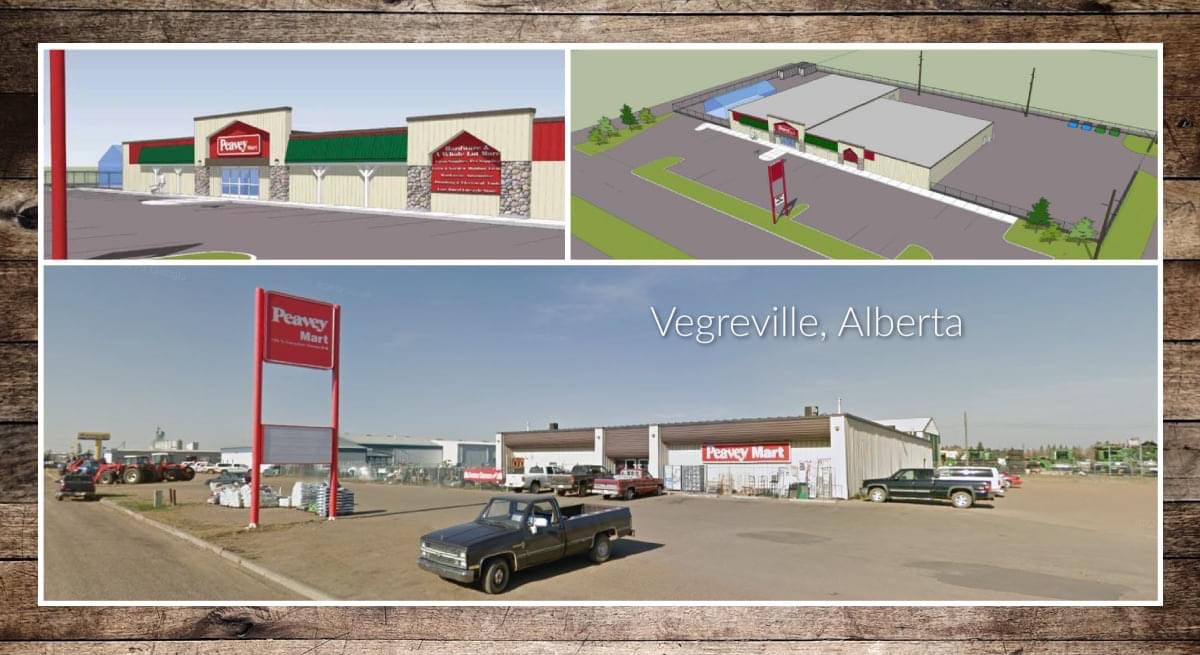 PeaveyMart's tweet photo. We’re excited to formally announce we will be building a new addition to our Vegreville location. 

The new location will be built upon the existing framework to give the store a much needed face lift, more square feet of shopping space and a larger receiving bay and compound. https://t.co/FEi1mO7NAR