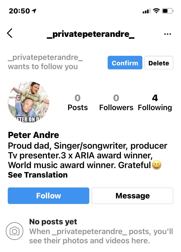 nessienoop's tweet photo. @MrPeterAndre another fake account ! I wish ha ha x https://t.co/91T4XKUUZ4