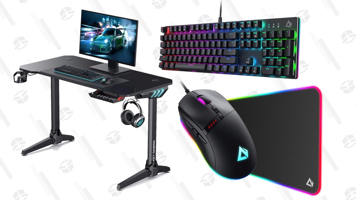 KinjaDeals's tweet photo. Ready to level up your gamer station? Then do I have some news for you. Save for the headphones and monitor, we're giving away everything in this pic to one lucky winner. All you have to do is retweet this and follow @AUKEYofficial (make sure you're following us too). https://t.co/8FRoIy6172