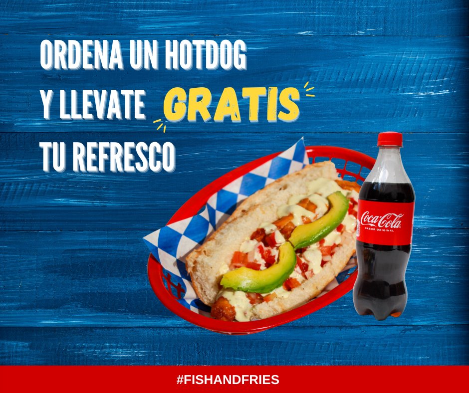 FishandFries_Mx's tweet photo. Aplica hoy msrtes 23 de marzo hasta las 10pm🕙
#FishAndFries https://t.co/VQZ84JaBGl