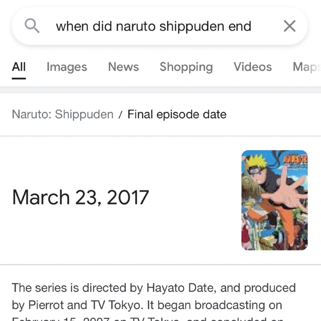 JWulen's tweet photo. Un día como hoy hace 4 años acabó Naruto Shippuden https://t.co/OJtTUIp0H0