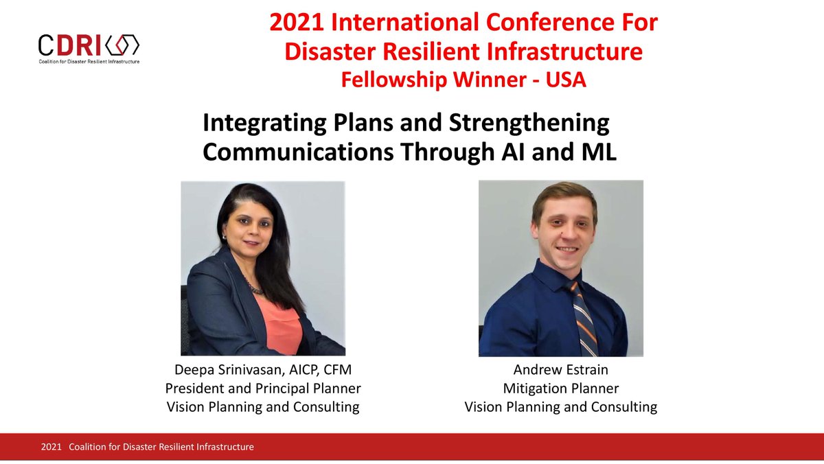 VPC_Planning's tweet photo. VPC was awarded one of 21 @cdri_world #fellowships from among 143 applications from 12 countries worldwide. Our research offers a new approach to plan integration using #MachineLearning and #ArtificialIntelligence.

Read More here: https://t.co/oV5gBeLhVL https://t.co/J0DsYGPEsj