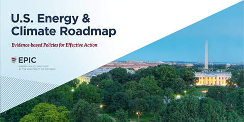 Scholars from <a href="/UChicago/">The University of Chicago</a> succeed in turning academic ideas into practical policy advice on #climatechange in <a href="/UChiEnergy/">Energy Policy Institute at UChicago</a>’s U.S. Energy &amp; Climate Roadmap. Check it out: bit.ly/3vW640w #EPICRoadmap