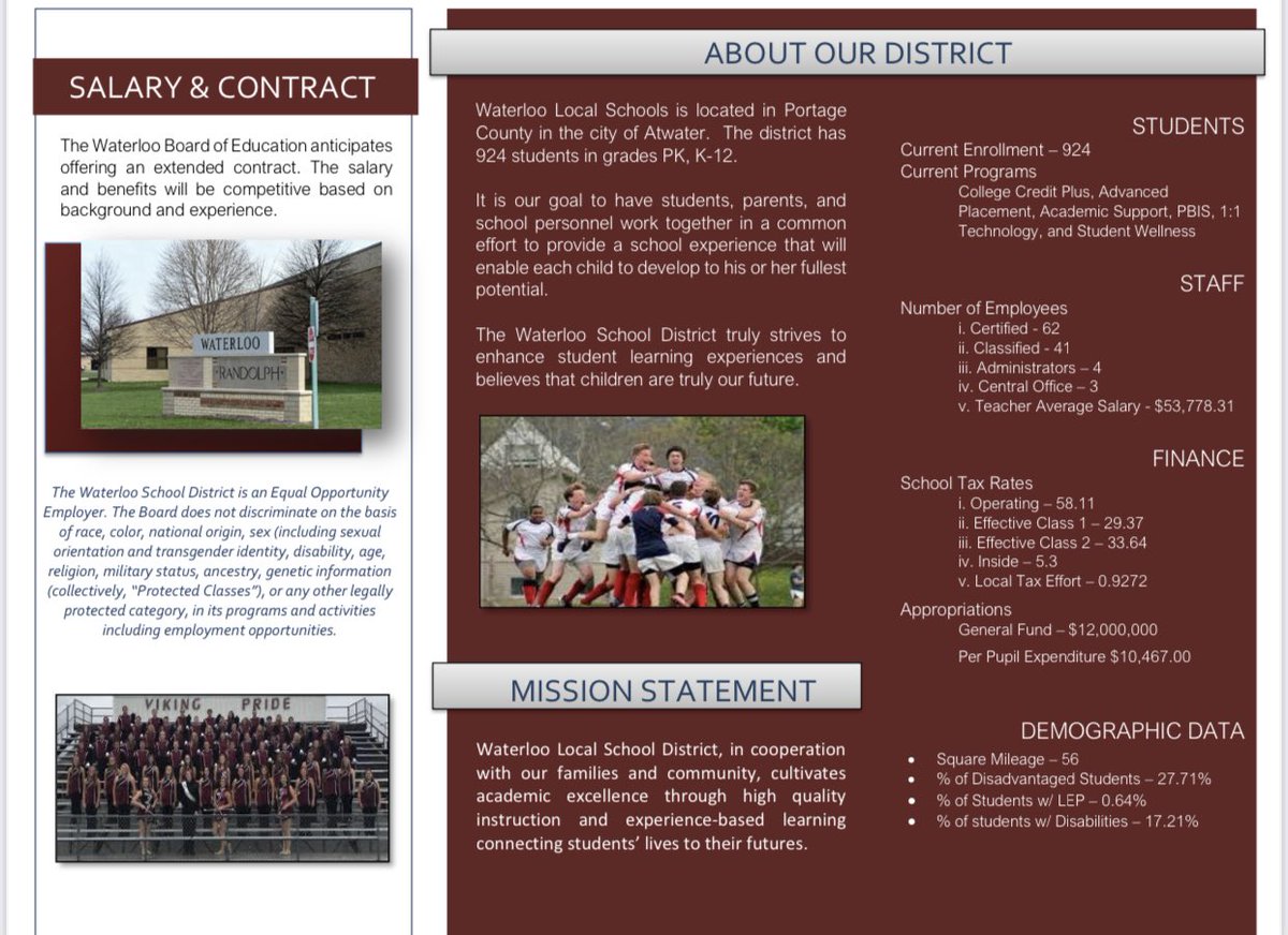 The Summit ESC Leadership Selection Services Team is currently seeking applications and resumes for the position of Superintendent for WATERLOO LOCAL SCHOOLS.  Deadline is 4/2/2021.

Click below to apply online:
applitrack.com/cybersummit/on…

#summitesc #sesc #superintendentsearch