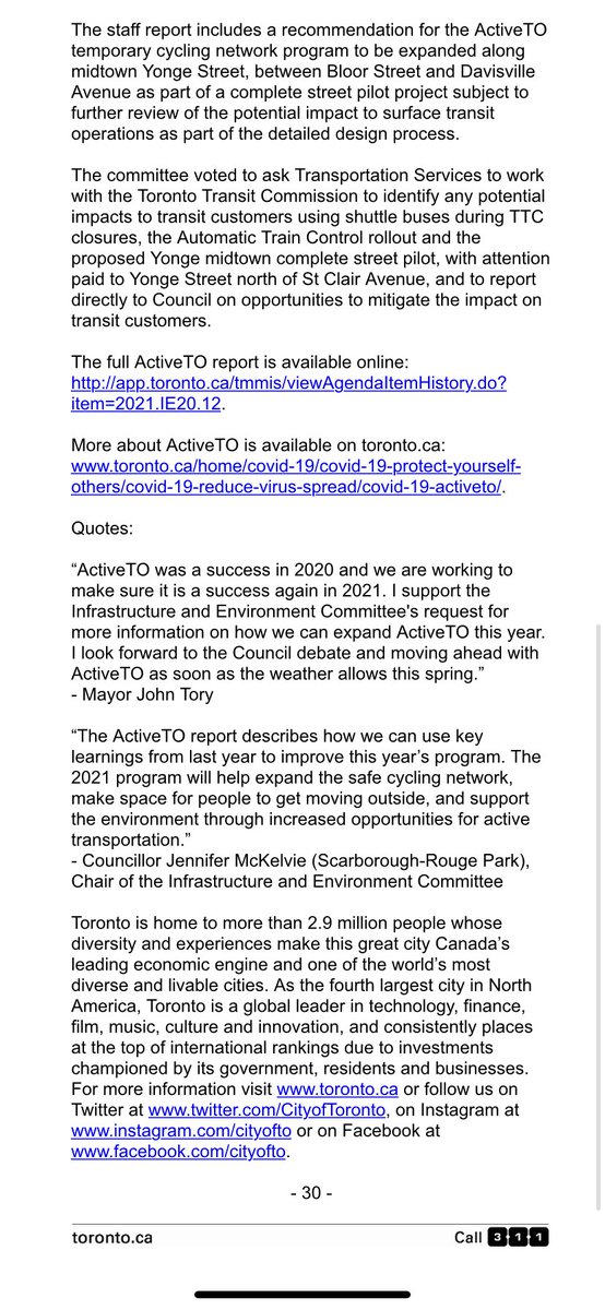 cityoftoronto's tweet image. #CityOfTO Infrastructure and Environment Committee approves return of ActiveTO Major Weekend Road Closures and new complete street pilot project along midtown Yonge Street

News release: toronto.ca/news/city-of-t…