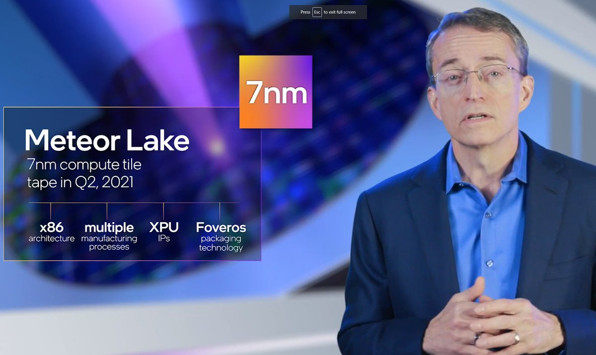 LegitReviews's tweet image. .@Intel Meteor Lake is based on 7nm and will be taped in Q2 2021 using #Foveros packaging technology! He also showed off Ponte Vecchio! 

#Intel