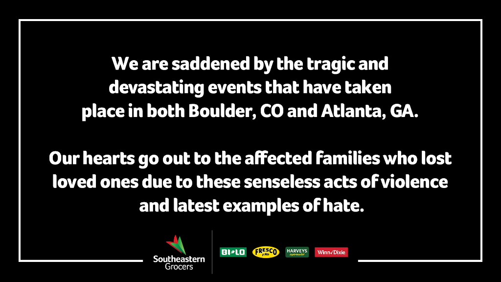 Now, more than ever, is the time for unity and to demonstrate kindness and care for one another.