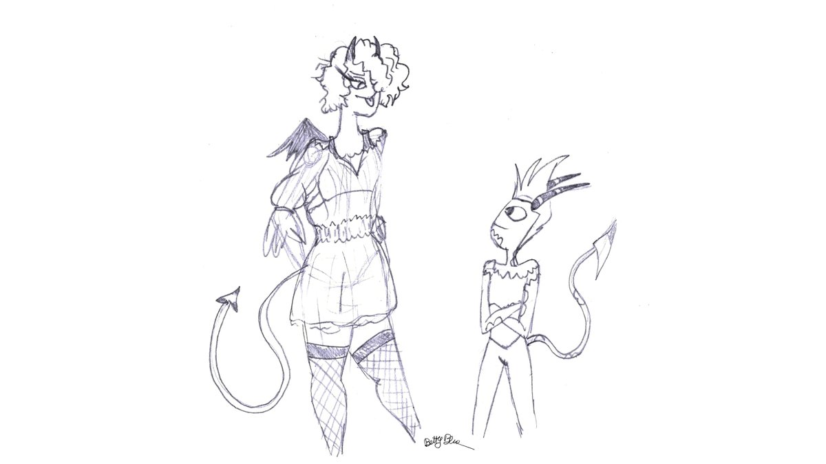Betty26B's tweet photo. Day 3 of the #HazbinOCxCanonWeek - swap AU between Ace and my impsona
#HelluvaBoss #impsona #succubsona #helluvabossAce #impAce https://t.co/V8cmjqHaQL
