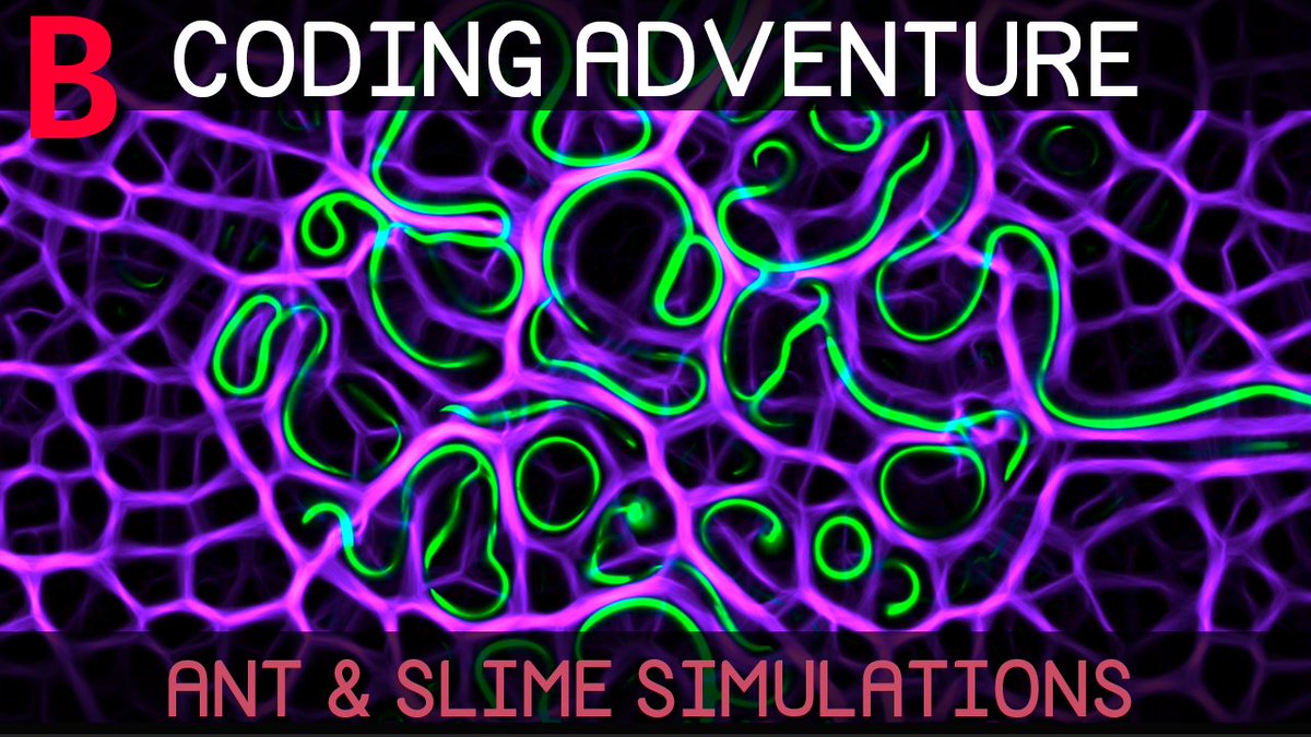 Hey everyone, I have a new video coming out soonish about some little ant and slime simulation experiments. Having a tough time deciding between these two thumbnails for the video though. Could you help me out? (poll in the replies)