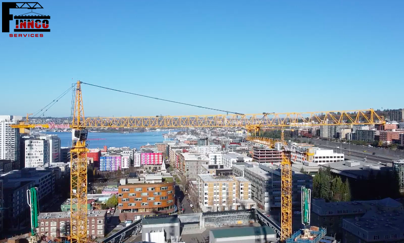 FinncoServices's tweet photo. When capturing our view, we can’t help but love it too. 😍 🏗 #TowerCraneTuesday @Liebherr @GrahamBuilds  | #FinncoServices #LiebherrTowerCranes #GrahamConstruction #NewDevelopment #Construction #Building #ConstructionServices #TowerCrane #NewConstruction #HighRise #PNW #Seattle https://t.co/VylCJ8q1AJ