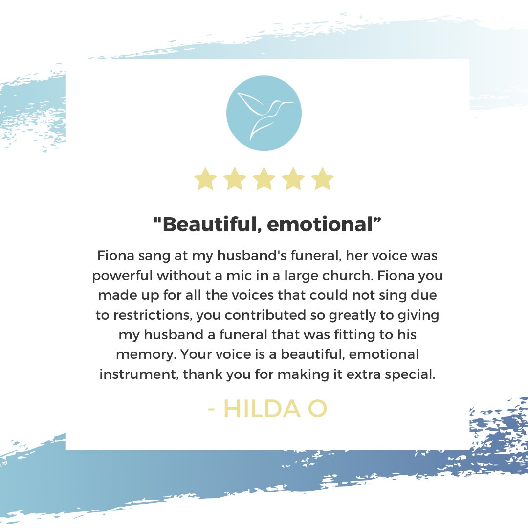 VocalPrecision's tweet image. A lovely review from a funeral service I recently sang at 🤍🎙