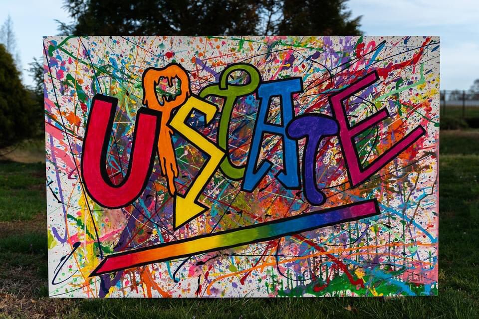 USCUCarolinian's tweet photo. HOMECOMING 2021 week celebrations continue! 
Congratulations to Art instructor Jenny Bonner and her Painting II class for creating these Upstate celebrating billboards. 
Make sure to check these and more out on campus, check 👉🏽 the map! https://t.co/GSCkpQbpK0