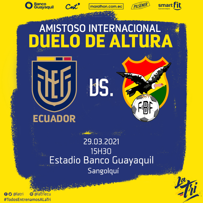LaTri's tweet photo. 💪 ¡#LaTri 🆚 @laverde_fbf! 

🔝 Un duelo de altura.

🙌 El trabajo no se detiene y el 🏟️ @BancoGuayaquil nos recibe. 

📺: @ElCanalDFutbol 

¡El objetivo es #Qatar2022 y no vamos a parar!

#TodosEntrenamosALaTri🇪🇨 https://t.co/QdGp4jQOCB