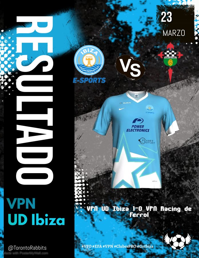 ♦️ EFA ♦️💎 VPN 💎

🏮 Buena noche para los chicos donde consiguen las victorias para seguir sumando en la clasificación

✴️ Toronto Rabbits 2-0 Essentia FC

✴️ VPN UD Ibiza 1-0 VPN Racing de Ferrol 

¡Bien jugado y mucha suerte! ✨

#GoRabbits #EFA #VPN #Resultados #Clubes