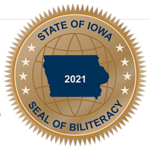 srta_bartels's tweet photo. Congratulations to this year's students who have received the Iowa Seal of Biliteracy! These students passed a rigorous test and have earned the right to be called biliterate.
Jaden Bartlett
Olivia Winkels
Hannah Elerding
Maggy Martinez
Alejandra Madrid
#IFACadetPride https://t.co/V4DW3gbwTp