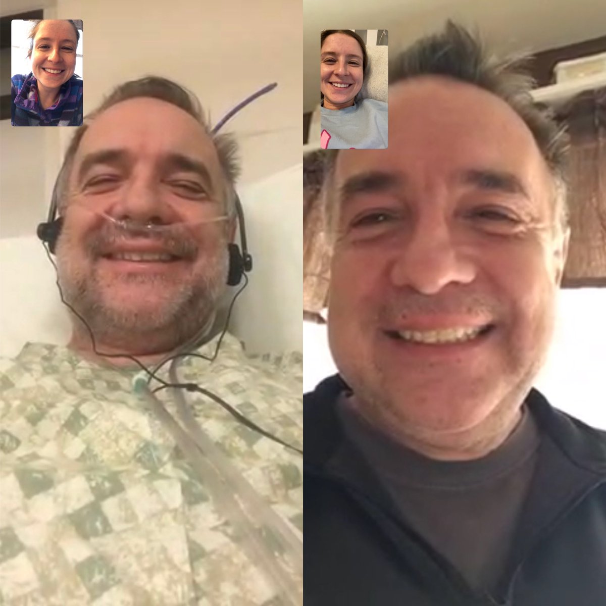 johnlabo's tweet photo. What a difference a year makes.  Last year I “celebrated”  my 58th birthday in the ICU at ⁦@HolyNameMedCtr⁩ with covid-pneumonia.  Today, on birthday 59, I am home happy, healthy and vaccinated. https://t.co/TeJXlebLLn