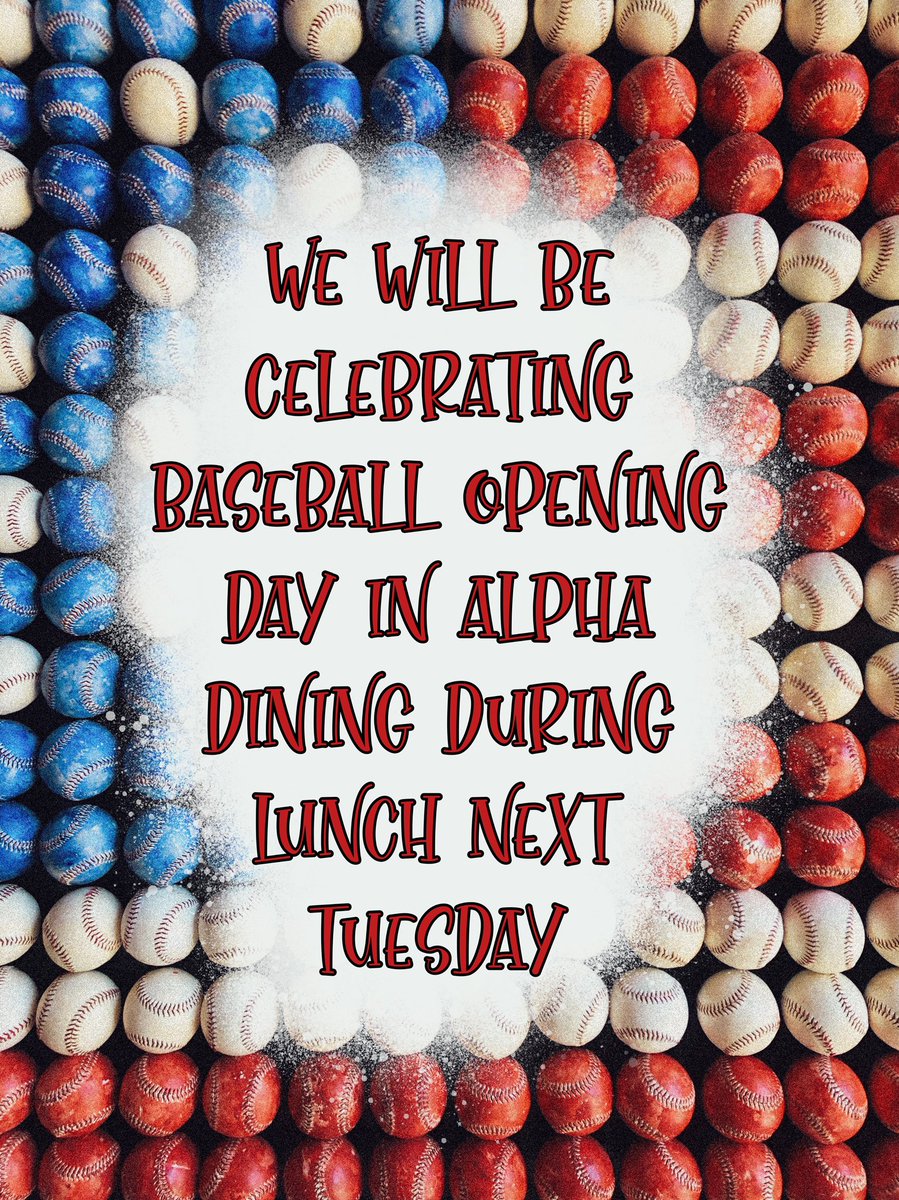 GraceDining's tweet photo. Join us next Tuesday at lunch to celebrate America's favorite past time! #openingday #AlphaDining #March30th #baseball @gracecollege https://t.co/SVOUbhvhtu