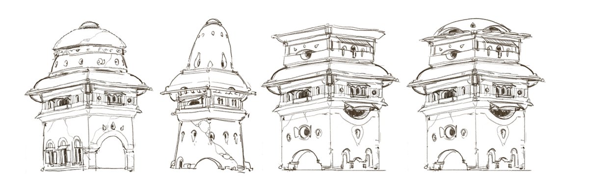 iterations on parrunian town house desingns, looking into combining turkish and italian architecture design language. #visualdevelopment #conceptart for Rhythmâ 