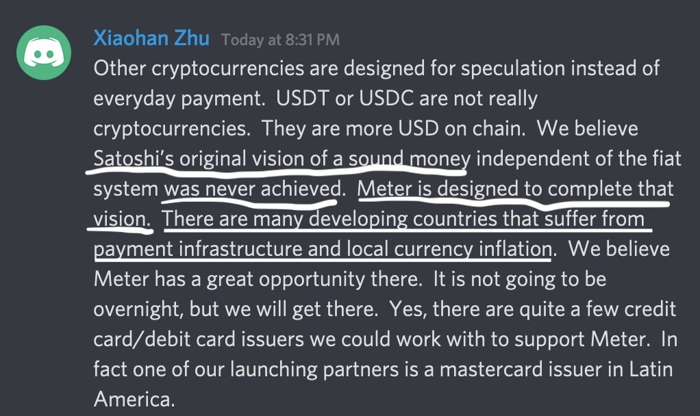 Have you been $eMTRG / $MTRG pilled yet?

> A better L2 than $MATIC, $SKL or $STAKE
> Sort of an L0 like $DOT or $QNT
> Sort of fulfills Satoshis original $BTC vision
> Sort of helps hedge inflation like $RSR

Its sort of a lot of things and you still don't have any?

17m mcap 😂