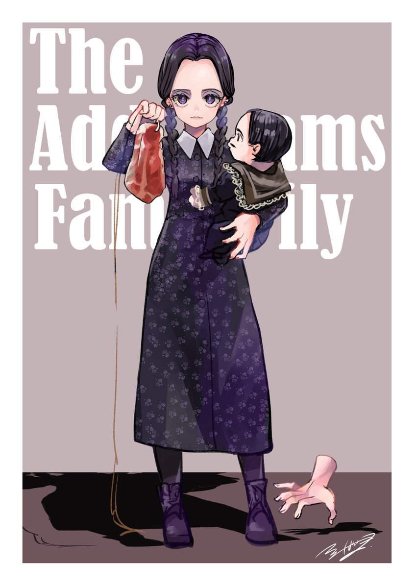 「ウェンズデー・アダムス 」|つるしま たつみ｜Tsuru❤️‍🔥のイラスト