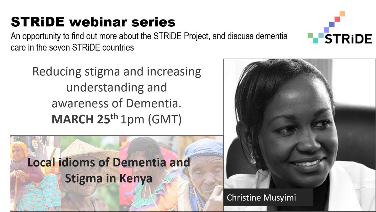 There is still time to register for our webinar exploring reducing #stigma and increasing understanding of #dementia - March 25, 1pm GMT:

stridewebinar2.eventbrite.co.uk

<a href="/StrideMexico/">STRiDE Dementia-Mexico-Mariana</a> <a href="/StrideJamaica/">STRiDE Jamaica</a> <a href="/STRiDEIndonesia/">STRiDE_Indonesia</a> <a href="/STRiDE_IND/">STRiDE India</a> <a href="/STRiDE_SA/">STRiDE_South Africa</a> <a href="/STRiDEKenya/">STRiDE_Kenya</a> <a href="/STRiDE_Brasil/">STRiDE-Brasil</a> <a href="/GCRF/">Global Challenges Research Fund (GCRF)</a>