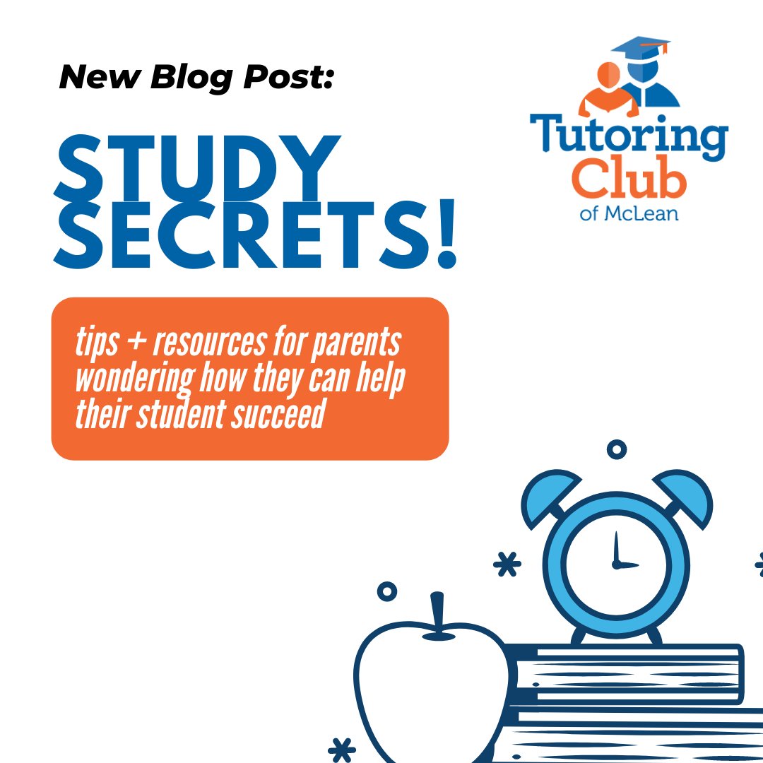 TutoringClubNVA's tweet photo. Okay, parents. In Part 2 of Study Secrets blog series, we’re covering practical tactics that YOU can adopt at home to help your student succeed.

Read here👉https://t.co/6OgYEQgX1O

#NewBlog #TutorBlog #TeacherBlog #DCBlogger #StudySkills #ExecutiveFunctions https://t.co/owlkuE0ZTw