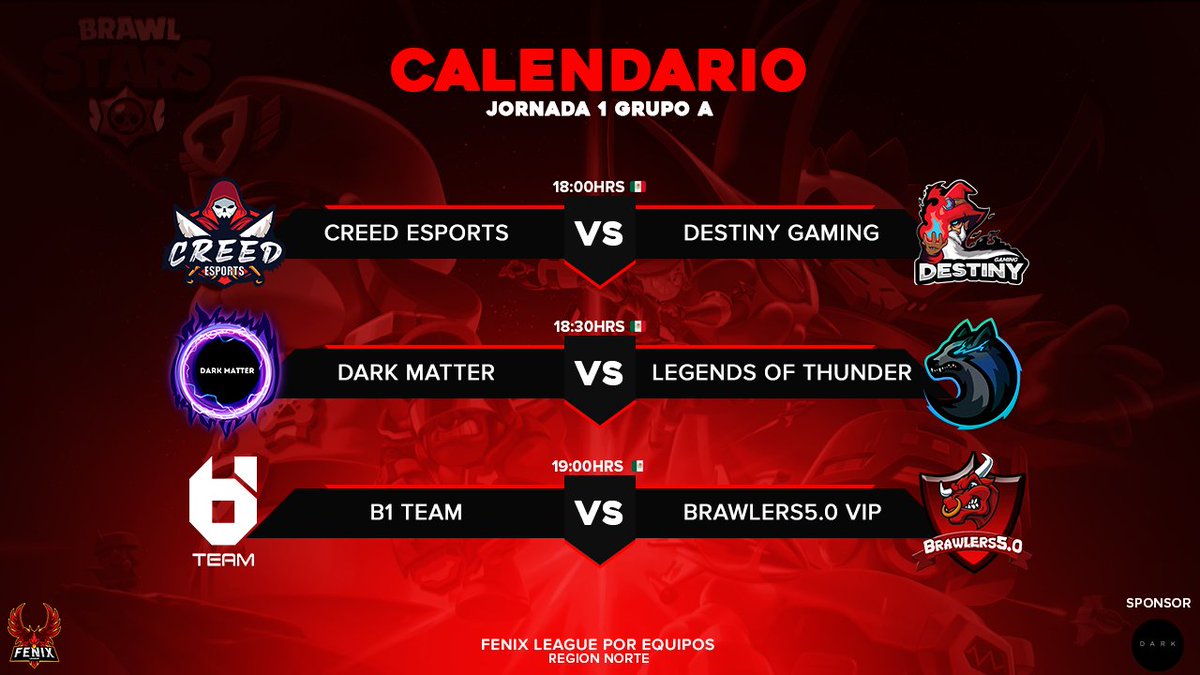 #BS | Fenix League #10

Primera transmisión de la región NA y corresponde al grupo A:

@Cree_cub 🆚 @DestinyGamingCo
18:00hrs🇲🇽

<a href="/DarkMatterBs/">Dark Matter</a> 🆚 <a href="/LOT_89/">Legends Of Thunder</a> 
18:30hrs🇲🇽

<a href="/TeamB1_GG/">Be One</a> 🆚 <a href="/0Brawlers5/">🐂⭐Bull stars team⭐🐂</a> 
19:00hrs🇲🇽

🎙️ @JulioMat__ 
📺 twitch.tv/juliomat__