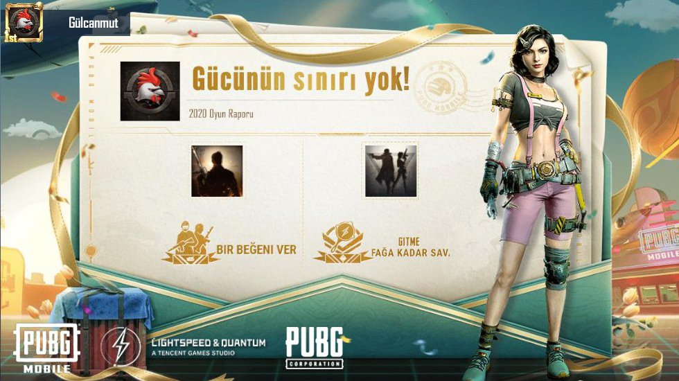 gulcanmut1983's tweet photo. Yıllık sonuçlarını görmek için PUBG MOBILE'a giriş yap! https://t.co/9xGlOVbDcg https://t.co/tisXsSUqOW