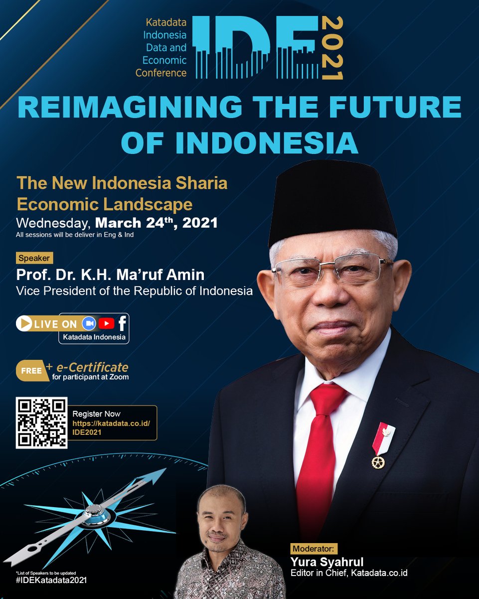KATADATAcoid's tweet photo. Katadata proudly presents Indonesia Data and Economic Conference 2021: 

REIMAGINING THE FUTURE OF INDONESIA

Don't miss out on Day 3!

Join our speakers as they share all their insights on the most current topics. 

Register now!  
https://t.co/iBlmZa3CX8

#IDEKatadata2021 https://t.co/cyeQZiR039
