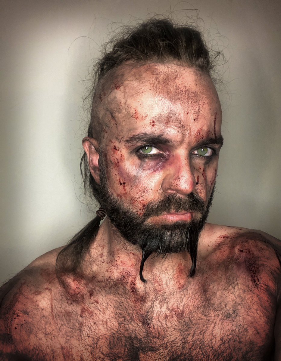 paintedbypaul's tweet photo. #viking makeup today on myself https://t.co/hjlv51zPi1