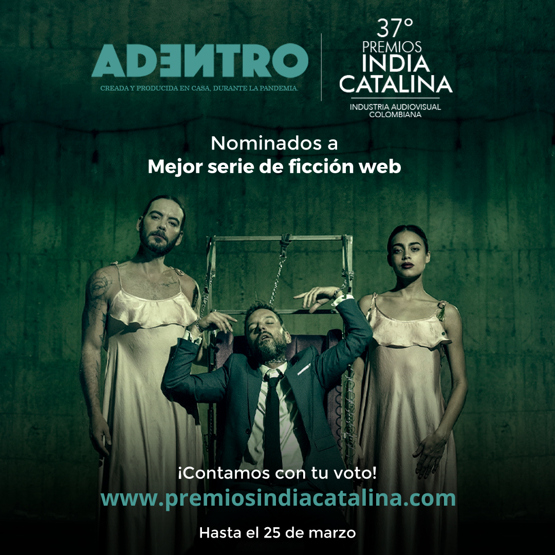 CaracolNext's tweet photo. #AdentroSerieWeb se encuentra nominada a Mejor serie de ficción web en los Premios India Catalina 👏😁

📢 Para apoyar esta producción y verla ganadora podrás hacerlo votando en https://t.co/wSs8RK2pz1 ¡Contamos con tu voto! https://t.co/9b3XFutGXj