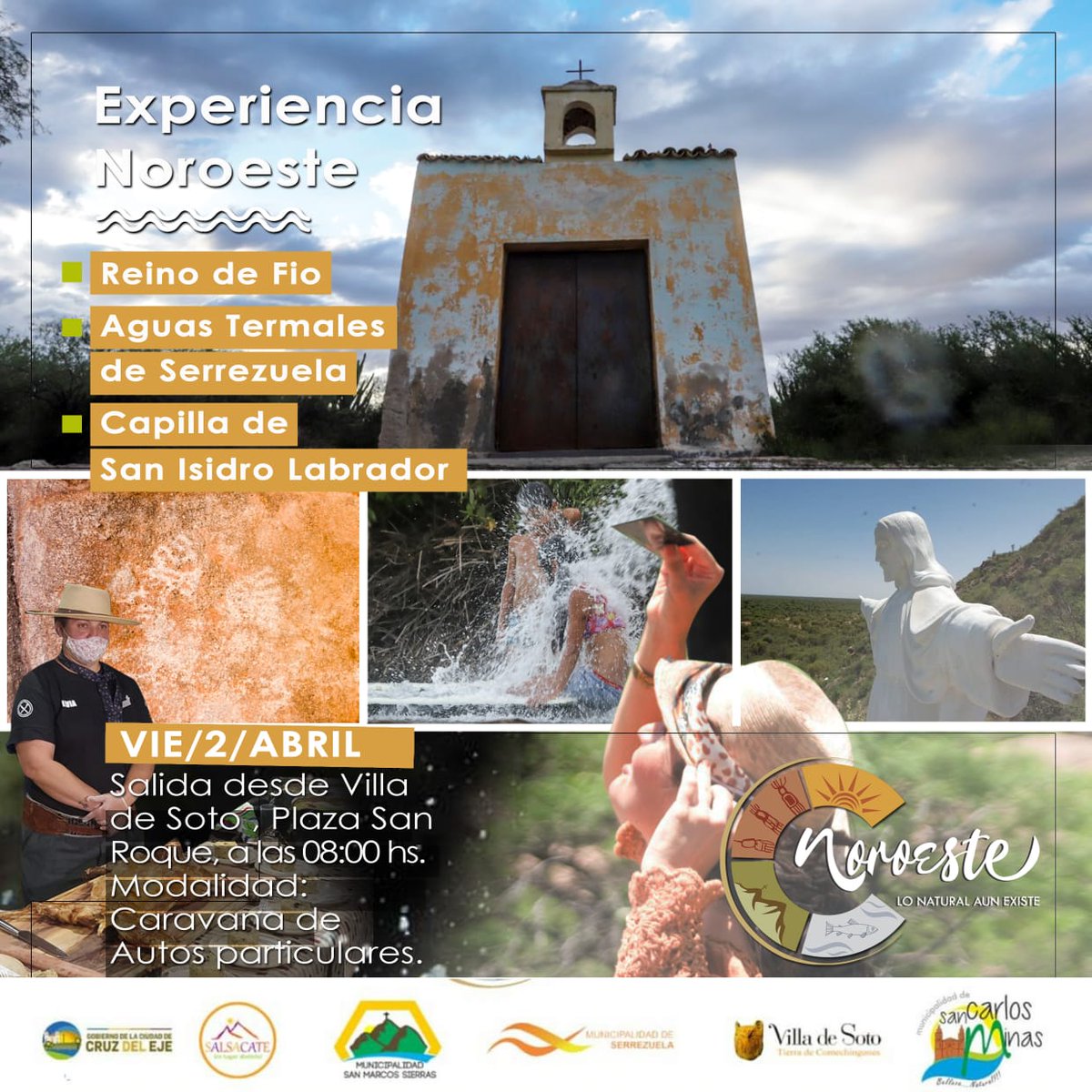 turismocba's tweet photo. 🍃Llega la experiencia #NoroesteCordobés en #SemanaSanta⛪️😍Disfrutá de diversos circuitos y propuestas turísticas en #CruzDelEje, #SanMarcosSierras, #Salsacate, #Serrezuela, #Soto y #SanCarlosMinas.

CÓRDOBA❤️VOS https://t.co/E4VaDaBO7Y