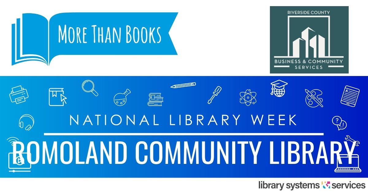Romolandlibrary's tweet photo. #romolandcommunitylibrary #nationallibraryweek #rcls #riversidecounty https://t.co/6UUSJGib9U
