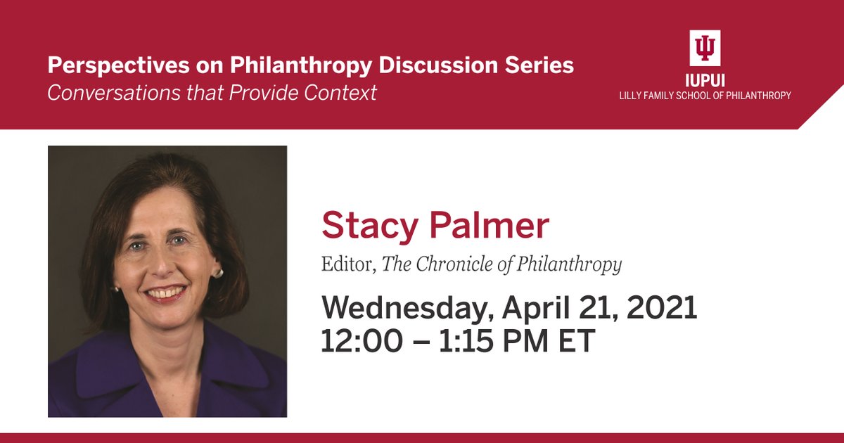 How is #philanthropy doing and what role will it have in the world that is emerging? <a href="/Philanthropy/">The Chronicle of Philanthropy</a>'s <a href="/stacypalmer/">stacy palmer</a> will join us virtually Apr. 21 to discuss her perspectives on how philanthropy affects our civic life now and moving forward. Register ➡️ bit.ly/38mQnoY