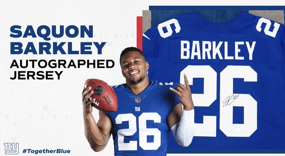 PeteGuelli's tweet image. Let’s celebrate a big week #giants fans with a giveaway! Who needs to add this @saquon jersey to their collection? RT, follow or leave an inspiring comment as he works his way back! Will pick one lucky winner by the end of the week. 💪 #TogetherBlue