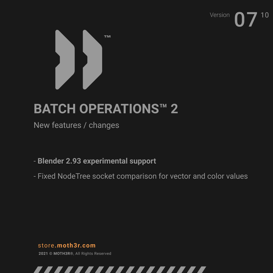 moth3r's tweet photo. BATCH OPERATIONS™ v7.10 Update lands with support for Blender 2.93 and additional fixes #batchops #addon #b3d https://t.co/VUp2Ar10WS