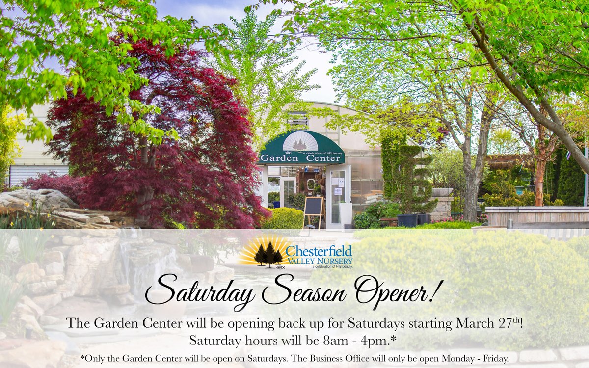 This Saturday is the day! We're back open on Saturdays! Grab a friend and come out for a sunny, seventy-degree, spring Saturday this weekend!

#shoplocalstl #keepitlocalstl #stlouisshoplocal #localgardencenter #plants #spring #springsaturday #springishere