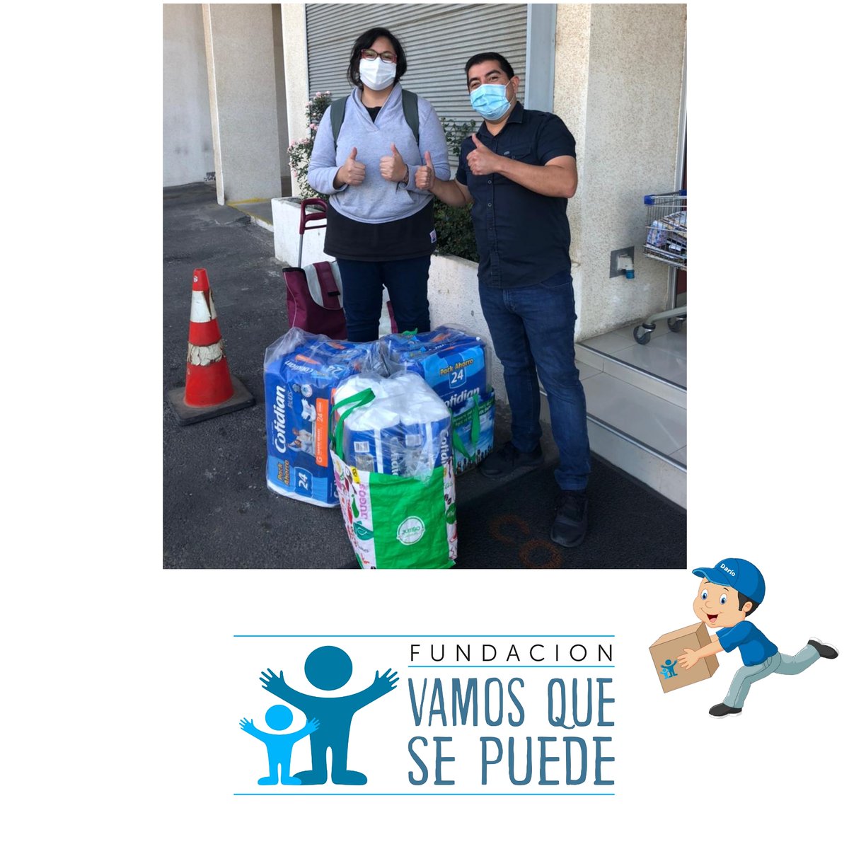 vqsp_org's tweet photo. Gracias a la gestión de nuestros Directores Hernando González e Ivonne Nuñez, se realizó un hermoso acto de solidaridad con la familia de Rolando Muñoz Castro de la Región de Valparaíso. 
La solidaridad se vive en tiempos de pandemia con Vamos Que Se Puede. 
#ContagiaSolidaridad https://t.co/tAYU8UCNps