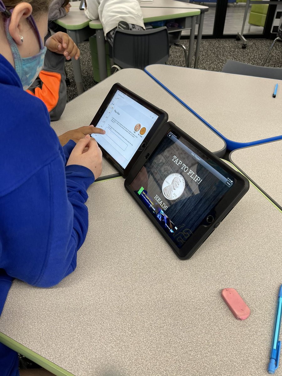 LattimoreC's tweet photo. Pirates don’t just flip a coin for fun! We justify right AND wrong answers using that copper penny strategy #EEPirates @lubbockcooper #piratefamily @LCISDeast https://t.co/DVuFKNpmyz