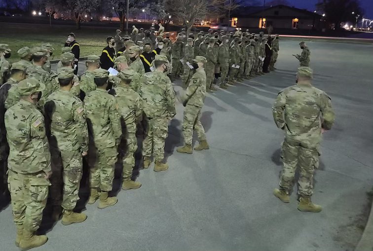 RealRedKnight6's tweet photo. A whole lot of Red Knights received their first COVID shot today - doing their part to keep us moving forward and ready! #killthevirus,@TheRakkasans, @101stAASLTDIV https://t.co/9KdFC2d2Dj
