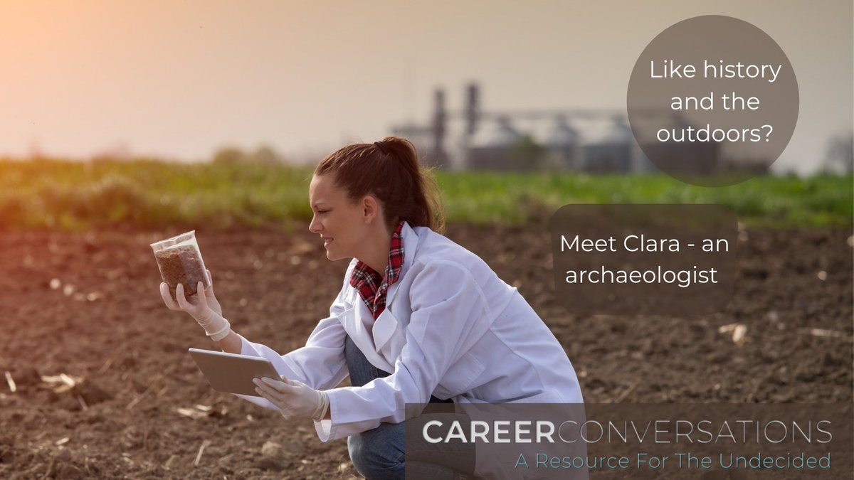 CareerTalk4U's tweet photo. Thinking about studying archaeology? Would you like to listen to an actual archaeologist share her experience? Meet Clara. #Archaeologymajor #whatdoesanarchaeologistdo #archaeology #collegemajors #archaeologydegree #archaeologyorgeology #scienceorengineering #archaeologycareers https://t.co/3IwJNWORxu