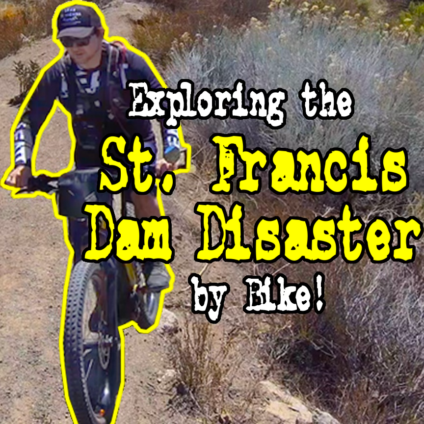 RikkiRockett's tweet photo. “EXPLORING A DAM DISASTER BY BICYCLE”
This is my second video surrounding St. Francis Dam.
https://t.co/ygzDbPchhA
#legendtripping #rikkirockett #urbanlegends #urbanExploration #Urbex #ebike @emtb_com #emtb
#hauntedCalifornia #stFrancisDam
@officialleatt https://t.co/lZcv3rhMVp