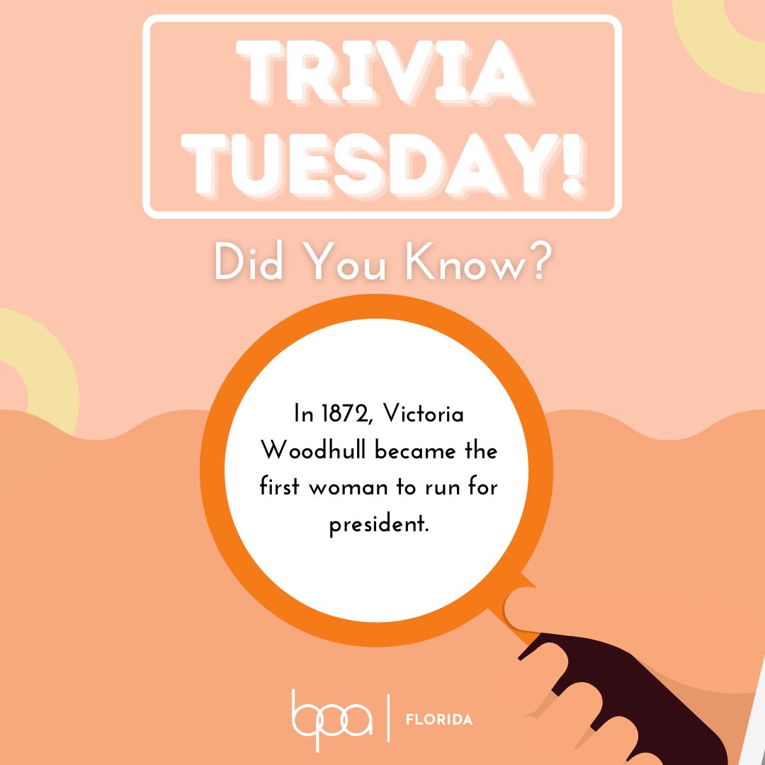 floridabpa's tweet photo. It's women's history month, here is another cool fact!
#triviatuesday #flbpa https://t.co/7P5li1FITO