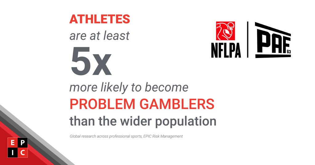yourPAF's tweet photo. Some of the attributes that make our members great professional athletes can also increase their chances of becoming high-risk gamblers. 
 
We’re proud to join our partners @epicpgc in supporting Problem Gambling Awareness Month #PGAM2021 #yourPAF https://t.co/ZHZvvhZ4o0