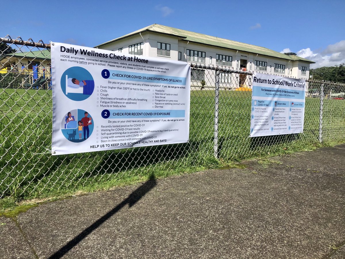 PrincipalArbles's tweet photo. Applying STOIC to Structure &amp; Teach our Daily Wellness Check &amp; Return to School/Work Criteria.  At last a sunny 😎 day in Hilo, enjoy the sunshine and learn something new! https://t.co/4mYgDx3LJp