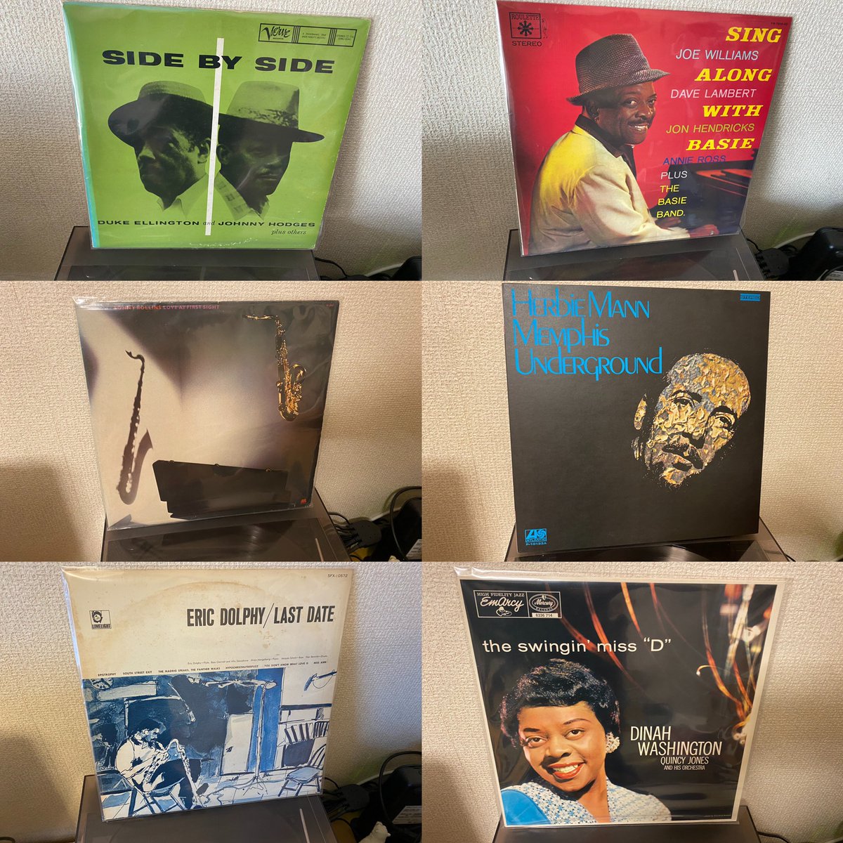 hikifunejazz's tweet photo. ジャズフェスのアカウントなので最近手に入れたジャズレコも紹介します
ハービー・マンはソウル・インストの様な気もしますが…
本日も良きミュージックライフを！
#DukeEllington #JohnnyHodges #CountBasie #SonnyRollins #HerbieMann #EricDolphy #DinahWashington #BunkJohnson https://t.co/NmGB6e5gHz