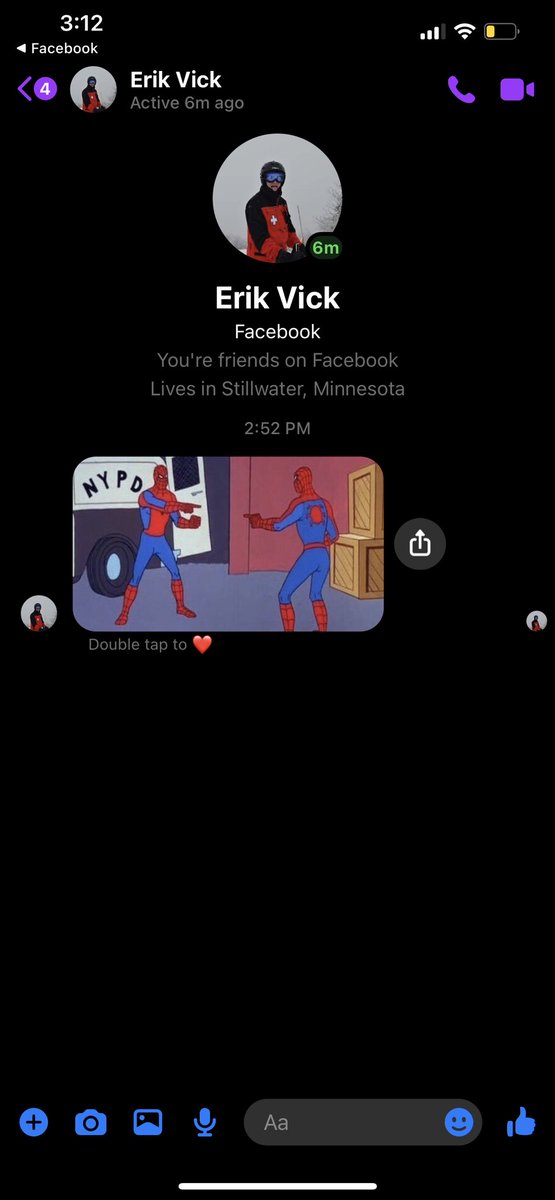Evickity's tweet photo. I requested another Erik Vick on Facebook several years ago... &amp; he just accepted. One step closer to world domination. https://t.co/XnOhGnmFGK